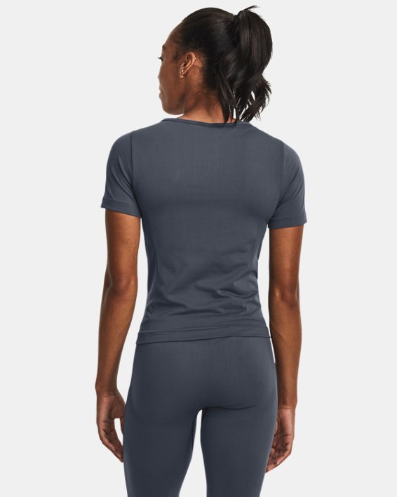Women's UA Train Seamless Short Sleeve in Gray image number 1